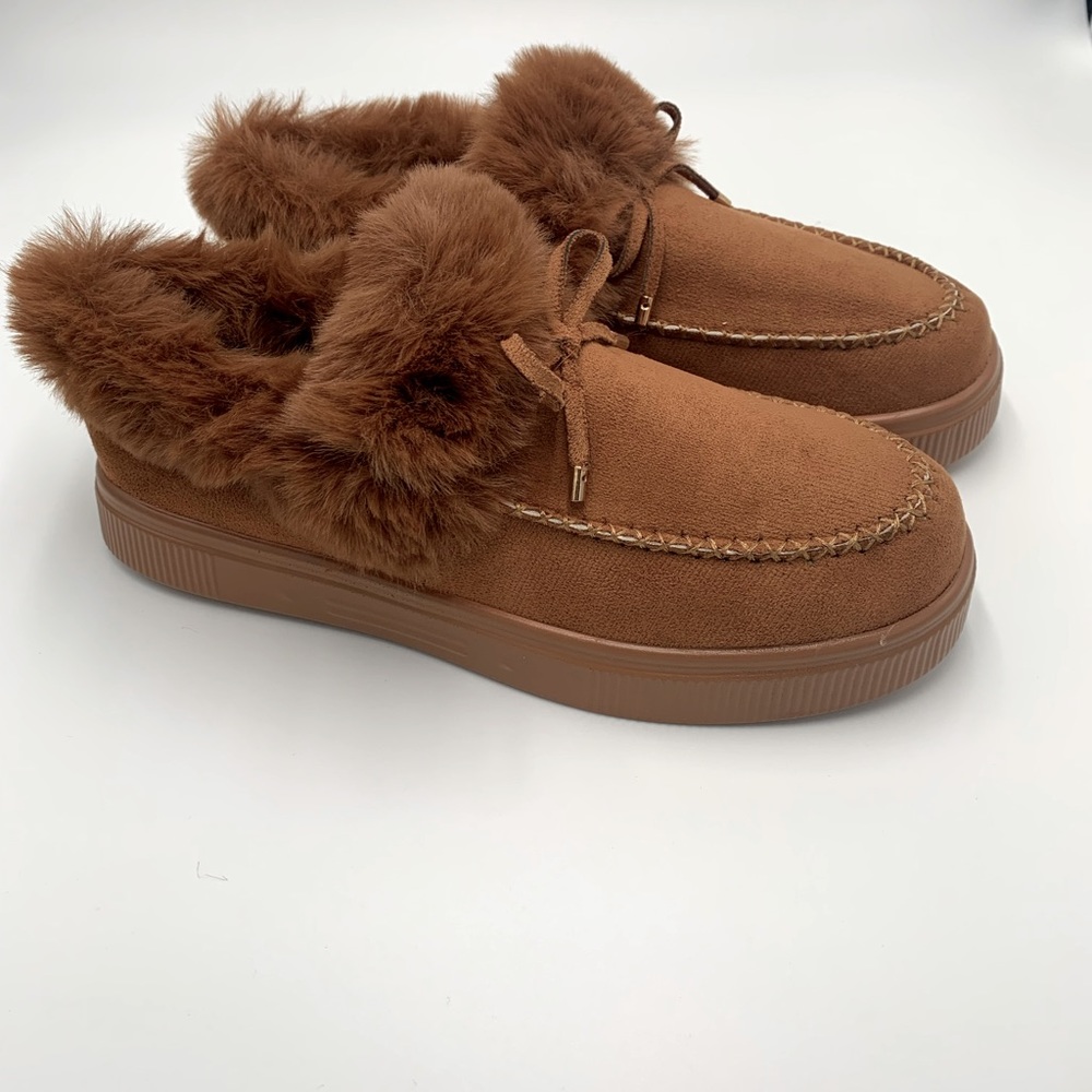 Women Snow Faux Fur Slip-on Loafers